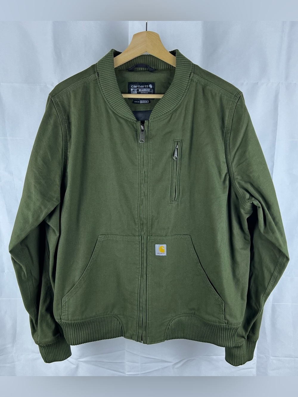 Carhartt Rugged Flex Relaxed Fit Bomber Jacket Army Green 102524 XL Women’s